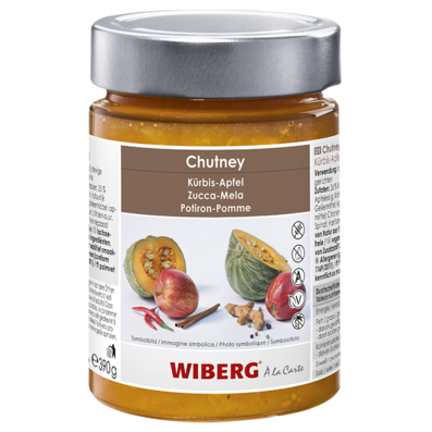 Wiberg Chutney Kürbis-Apfel, vegan, 390g