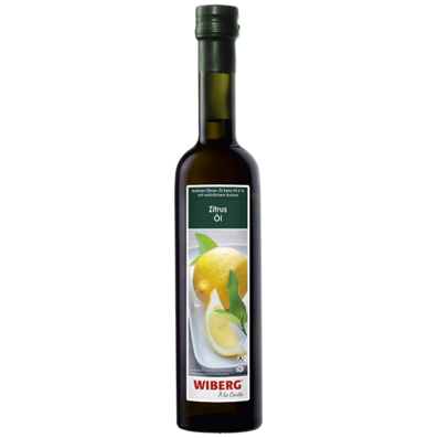 Wiberg Zitrusöl, kaltgepresst, Natives Olivenöl Extra mit Zitrusaroma, vegan, 500 ml
