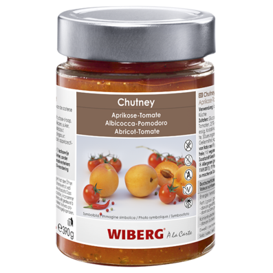 Wiberg Chutney Aprikose-Tomate, vegan, 390g
