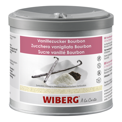 WIBERG Vanillezucker mit echtem Bourbon-Vanille-Extrakt, 450g