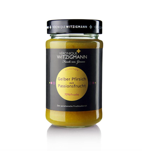 Gelber Pfirsich mit Passionsfrucht Fruchtaufstrich, Véronique Witzigmann, 225g
