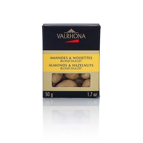 Valrhona Equinoxe Kugeln - Mandeln/Haselnüsse in Dulcey Schokolade, Valrhona, 50 g