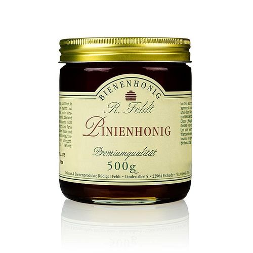 Pinien-Honig, Ägäis, dunkel, mild-würziger Kieferwaldhonig mit Kräutervegetation, Feldt, 500 g