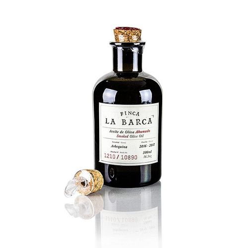 Olivenöl Geräuchert, 100% Arbequina, Finca La Barca (Geschenkbox), 500 ml