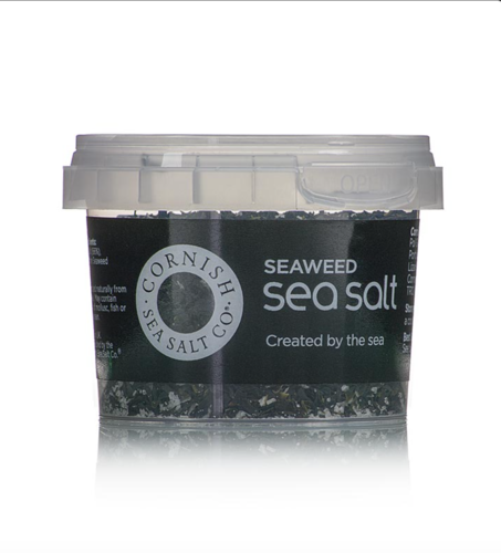 Cornish Sea Salt, Meersalzflocken mit Seaweed (Algen) aus Cornwall/England, 60 g
