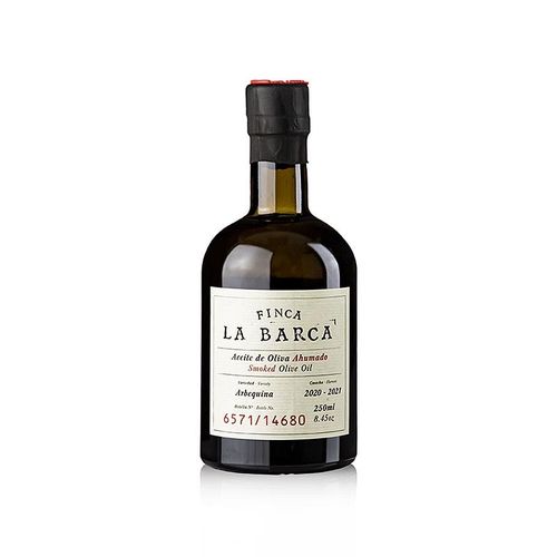 Olivenöl Geräuchert, 100% Arbequina, Finca La Barca, 250 ml