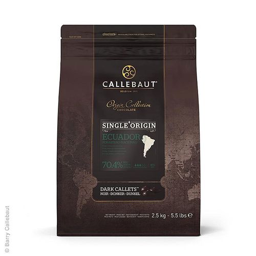 Origine Ecuador, dunkle Couverture, Callets, 70,4% Kakao, Callebaut, 2,5 kg