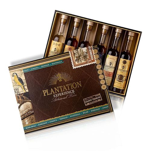 Plantation Rum Experience Box Geschenk SET, 6 x 10 cl, 600 ml, 6 x 100ml